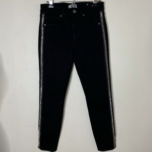 LOFT Black Jeans / Pants Skinny With Silver On Sides Women’s Size 28, 6